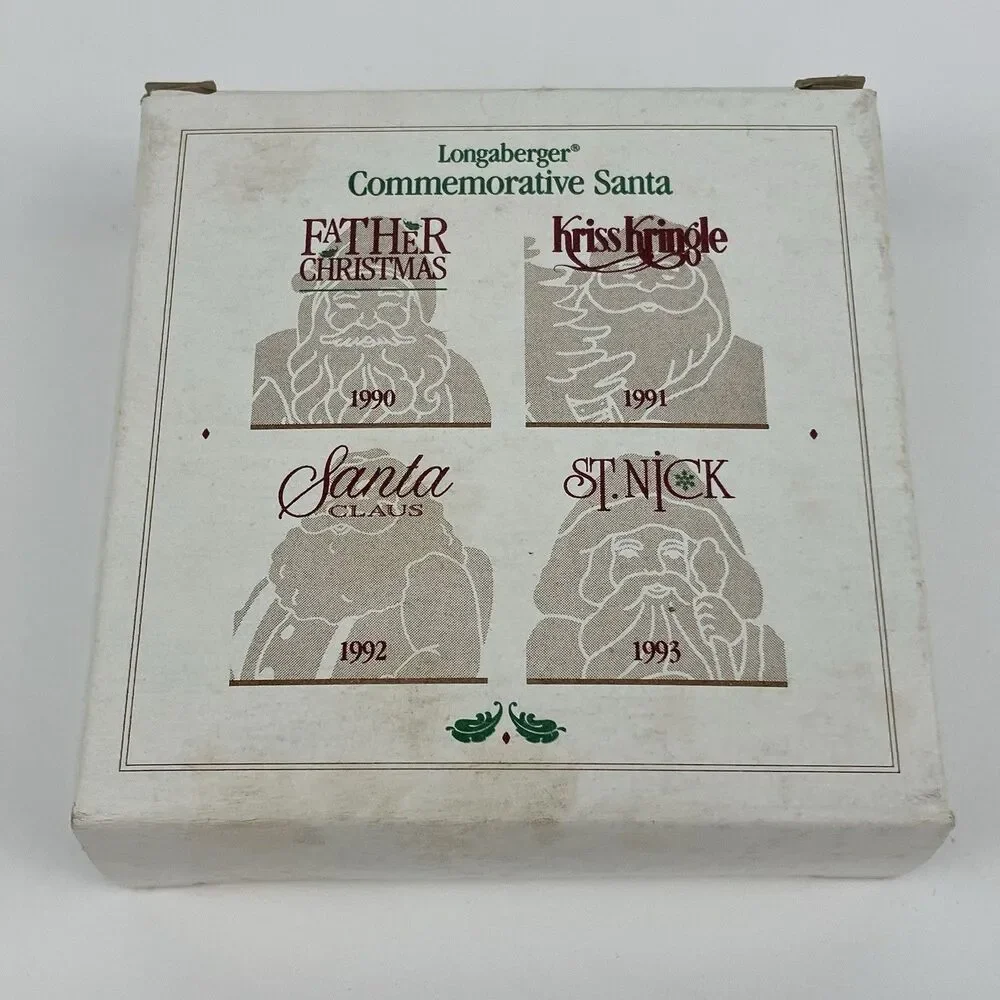 Longaberger Commemorative Santa St. Nick Tie On Ornament 1993 | 2.5